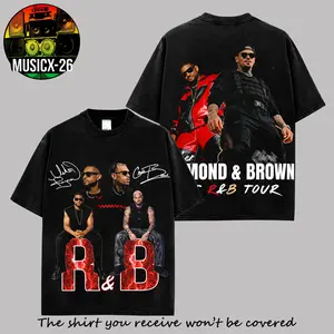 [X-26] The R&B Tour 2026 : Raymond & Brown Graphic Premium Cotton T-Shirt, R&B Music Duo Graphic Tee, Urban Hip Hop Soul Streetwear Shirt, Concert Tour Merch, Gift for R&B Fans, Vintage Music Tee