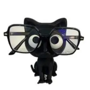 Pack of 2, 3D-printed cat-shaped eyeglass frames, cute plastic desktop storage box, no power required, perfect for holiday Office Home Decor ornaments and gifts.