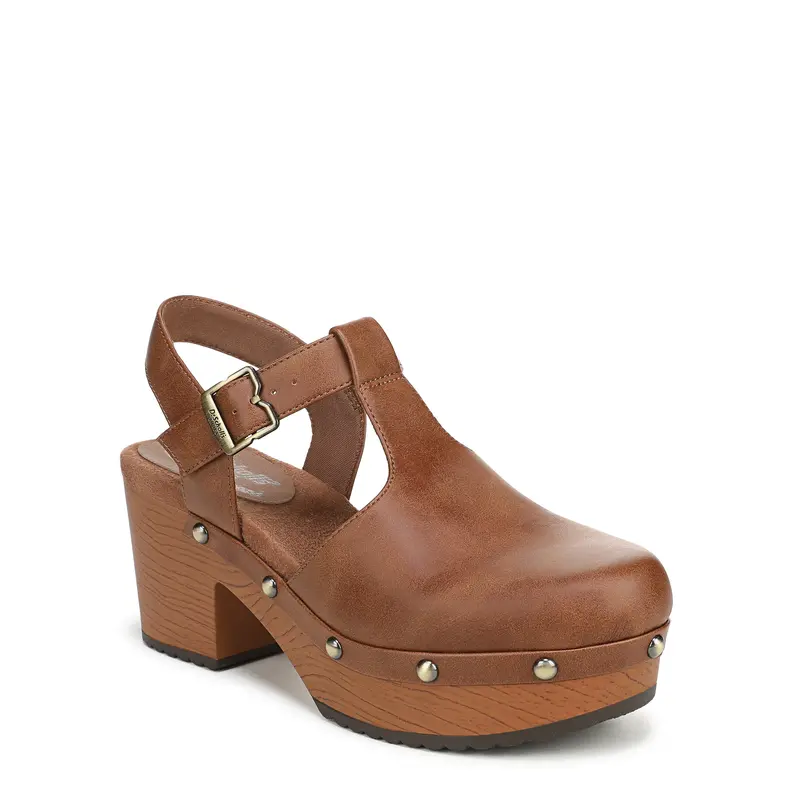 Dr. Scholl's Women's Classic Day Platform Mary Jane - Footwear with Round Toe, 2.75 in Faux Wood Buckle Platform Sole, Recycled Fabric Upper, Lightweight Design