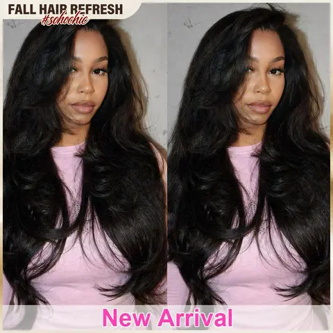 [Hot Selling] BGMgirl Layered Cut Kinky Straight 13x6 Lace Pre-Styled Natural Black Human Hair Frontal Wig Beginner Friendly Fall Hair #sohochic #TikTokShopFallDealsForYou Kinky Straight Wigs