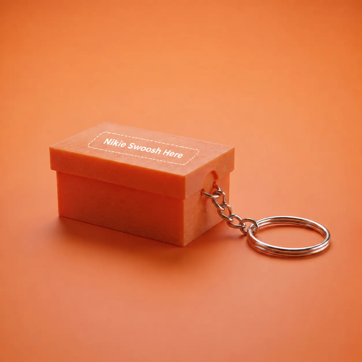Orange Sneaker Box Keychain | Shoebox Charm | Mini Streetwear Accessory