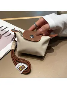 1PC Vintage Nylon Dumpling Coin Purse, Fashionable All-match Internet Celebrity Pendant, Mini Bag for Earphones, Lipstick and Small Change, Coin Pouch