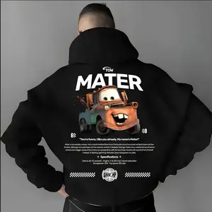 Mater & Lightning Mcqueen Car 95 Rusteze Hoodie – Vintage Cars Racing Graphic Pullover With Retro Cartoon Aesthetic, Cozy Streetwear Sweatshirt Perfect For Fans, Casual Outfits & Nostalgic Style For Women & Men, Unisex Long Sleeve Pullover Shirt