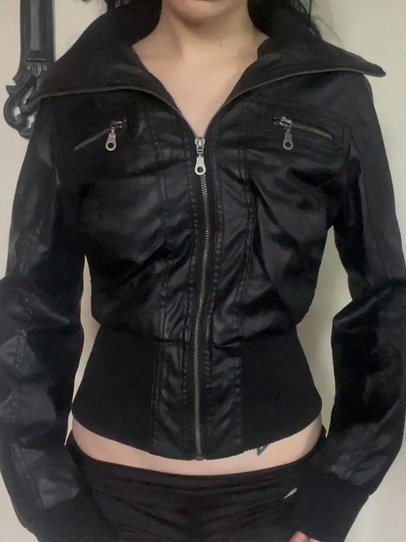 2000s Biker jacket - TikTok Shop
