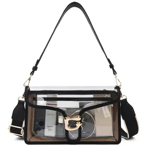 Travistar Clear Crossbody Bag for Women – Chic Transparent PVC Shoulder Purse with 2 Detachable Straps for Concerts & Daily Use