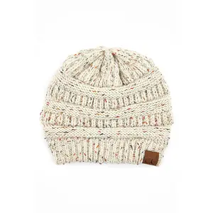 Cable Knit Confetti Hat