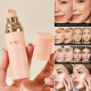 Color-Changing Liquid Foundation - Warm-Tone Adapting, Lightweight Coverage for Blemishes, Long-Lasting & Natural Finish, Hydrating Brightening Formula Makeup