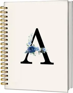 Monogrammed Gifts for Women, Initial Letter A Notebook, Personalized Custom Notebook Journals for Writing, Christmas,Birthday Gifts for Women, College Ruled Hardcover Spiral Notebook 5.5 x 8.3