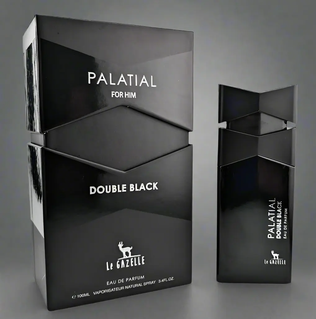 Men's Double Black Eau de Parfum - Boxed Bottled 100ml Spray, Warm and Spicy Fragrance with Vanilla, Amber, Cinnamon Notes, Boxed Bottled Men's Fragrance, Spray Bottle, Vanilla Scents, Signature Scent, Male Grooming, Warm Spice, Floral, Lavender