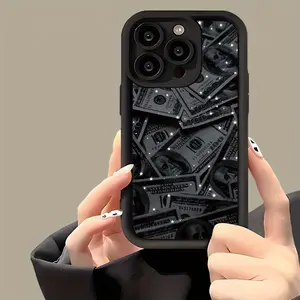 Sparkling dollar bill Phone cases Case Compatible with iPhone 17 Pro Max 16 16e 15 14 Plus 13 12 Mini 11 Air XR X XS Pattern TPU Lens Protection Durable Soft Cover Gift