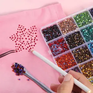 28/40 Colorful Resin Jelly Rhinestones for Bedazzling,  3mm Flatback Resin Gems Multicolor AB Coated DIY Craft Kit with Pickup pen & Tweezers for Diamond Art Bedazzled Nail Art Crafting Makeup- Vibrant Color