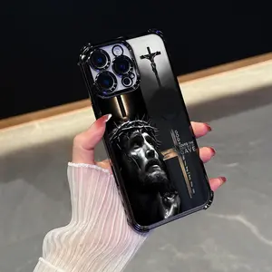 Divine Sacrifice Faith Pattern Design is suitable for iPhone 17 Pro Max 16E 15 Pro 14 Plus 13 12 11 Air, Samsung Galaxy S26 Ultra S25 Plus S24 FE S23 S22 S21 S20 shockproof Protective cases Accessories