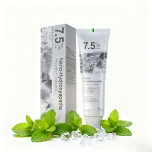 Nano-Hydroxyapatite Toothpaste 7.5% Helps Remineralize Natural Peppermint Flavor Fluoride-Free Fresh Breath Reduce Tooth Sensitivity