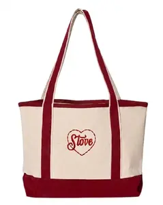 Aesthetic Embroidered Canvas Tote Bag, Bridesmaid gift bag, Embroidered with initials, Gift