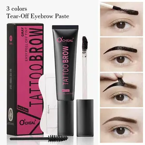 Peel-Off Eyebrow Gel (with Shaping Stencil) - Smooth and pigmented, it effortlessly defines your brows in one stroke. Once set, peel it off gently without irritation. Waterproof and sweat-resistant for long-lasting, smudge-proof color.