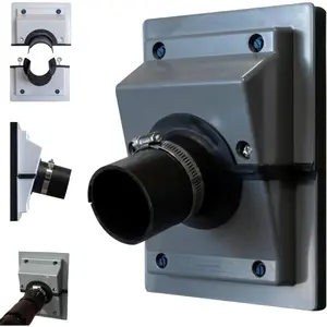 HVAC through wall and line cover kit, split type air conditioning line cover bracket with soft cushion, HVAC through hole cover for indoor and outdoor air conditioning