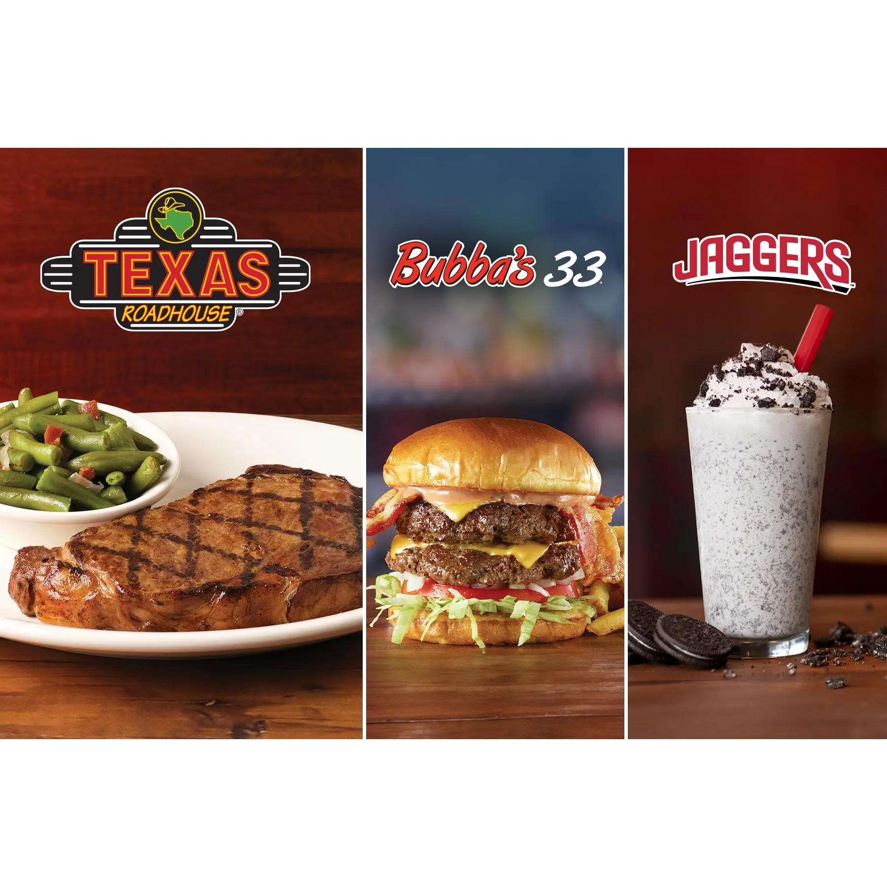 Texas Roadhouse Multi-Brand eGift Card | Texas Roadhouse, Bubba's 33 & Jaggers
