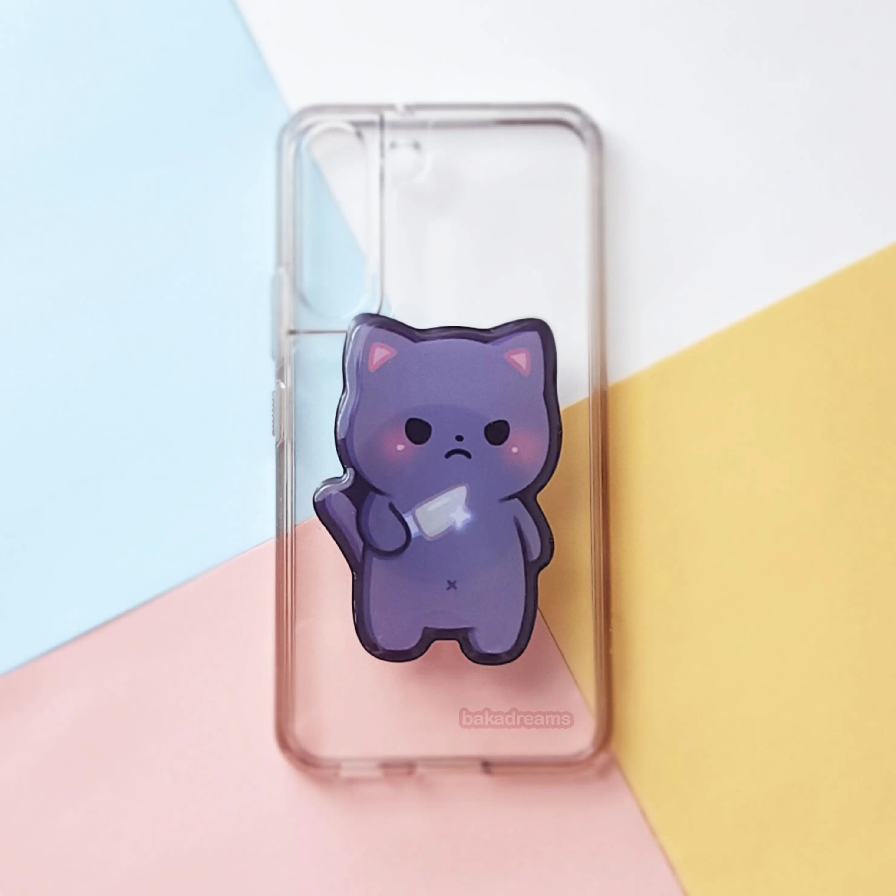 Stabby Black Cat Phone Grip