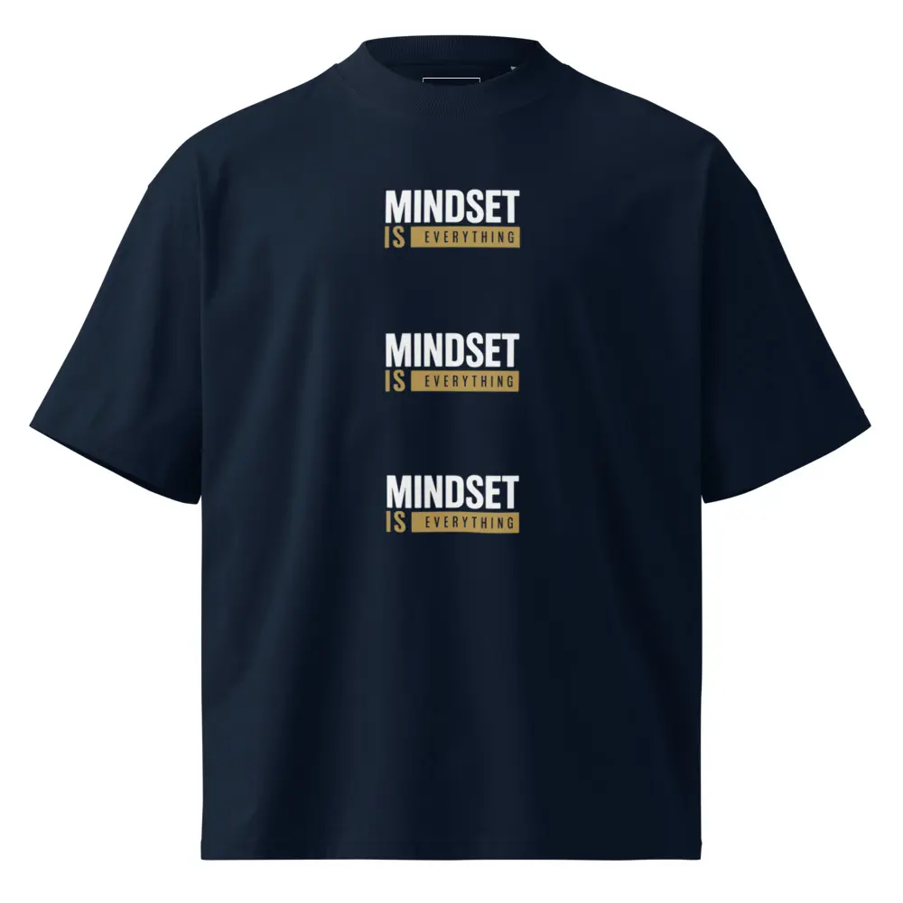 Mindset is Everything organic oversized high neck t-shirt