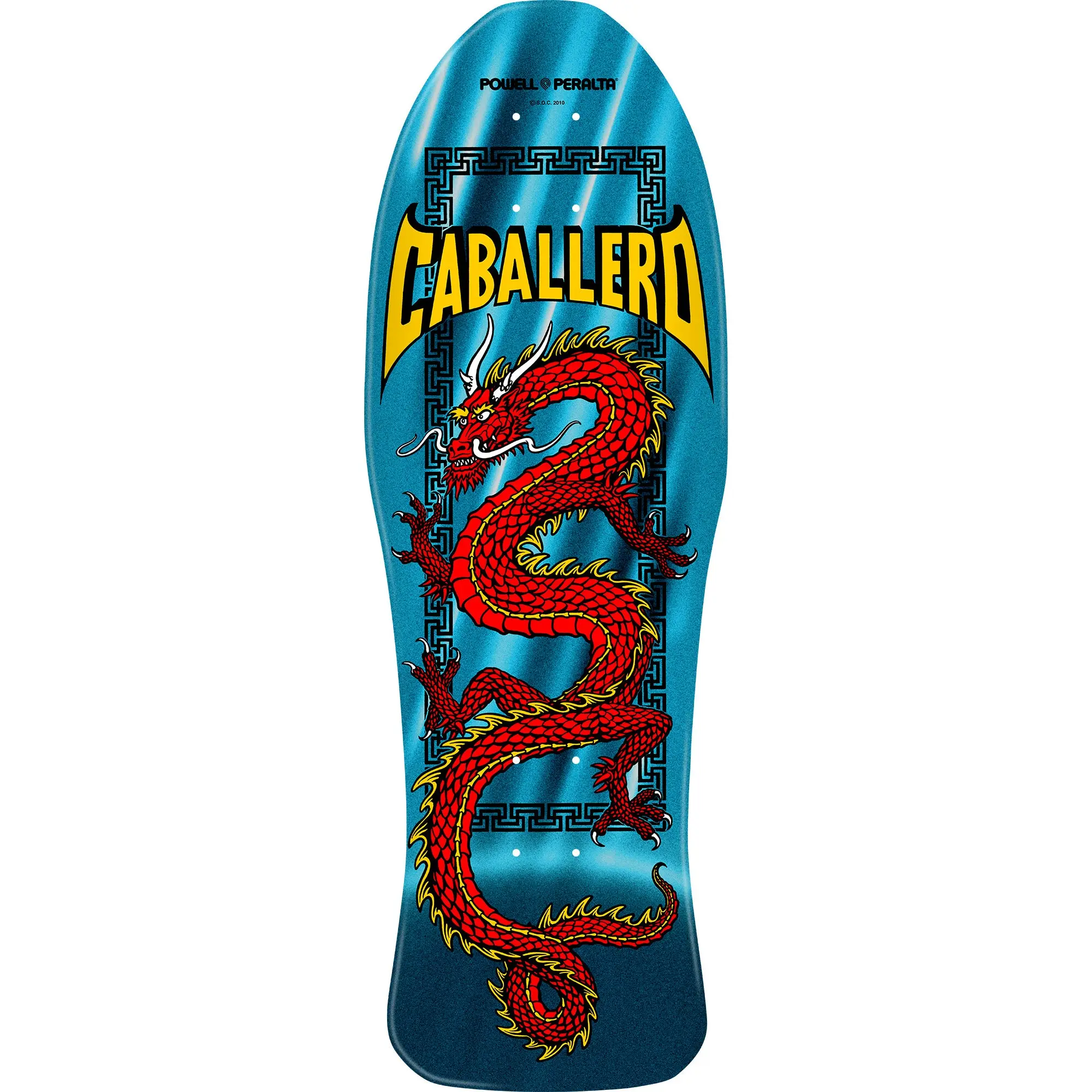 Powell Peralta Skateboard Deck Caballero Chinese Dragon Aqua Foil Old School Reissue
