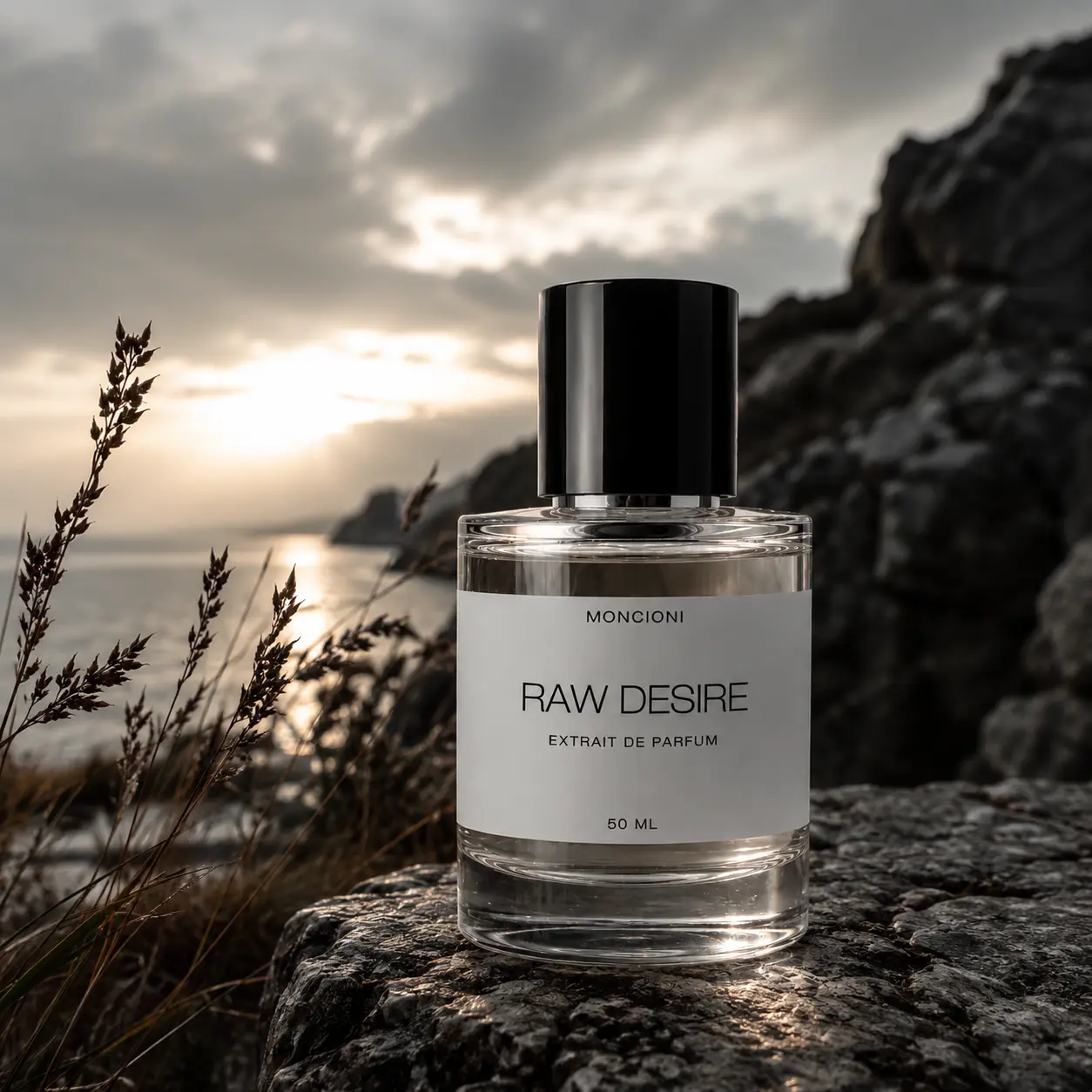 Moncioni Raw Desire Extrait de Parfum - Unisex Luxury Fragrance with Musk, Vanilla, Tonka - Long-Lasting Designer-Inspired Niche Perfume Gift