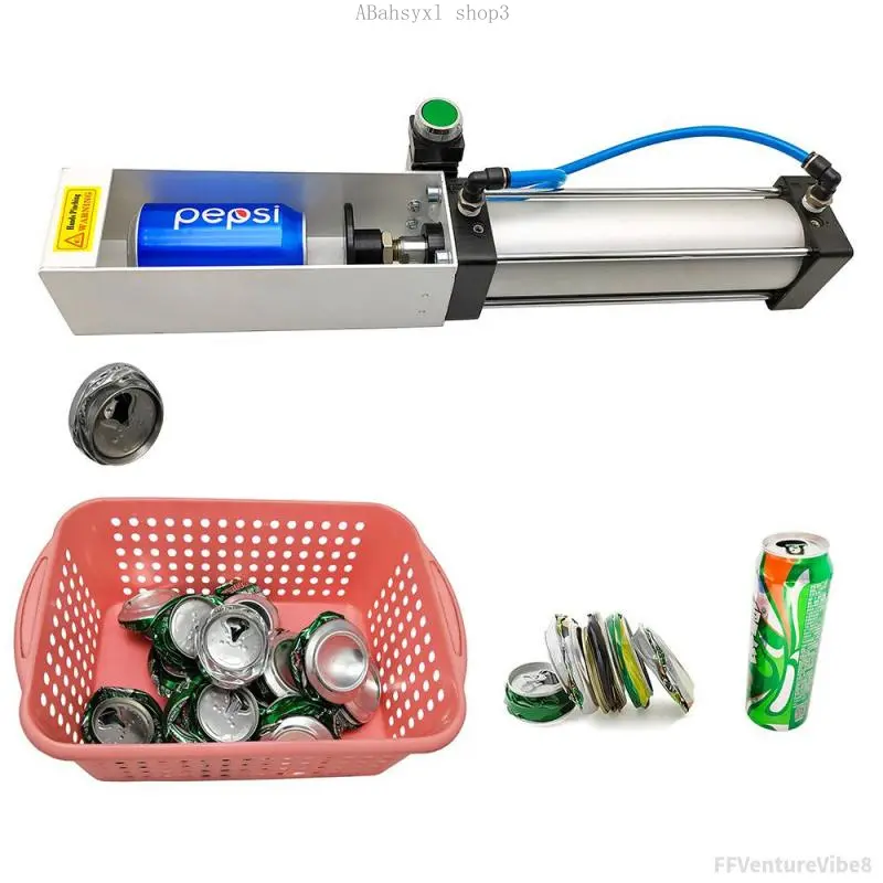 Aluminum Can Crusher, Heavy Duty Pneumatic Cylinder Soda Beer Can Crusher, Eco-Friendly Recycling Tool (Countertop Button Valve) FFVentureVibe8ABahsyxl shop3