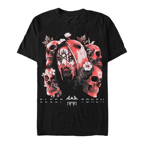 Hot Topic S.l.e.e.p T0ken Vessel Skulls Flowers Boyfriend Fit Girls T-Shirt