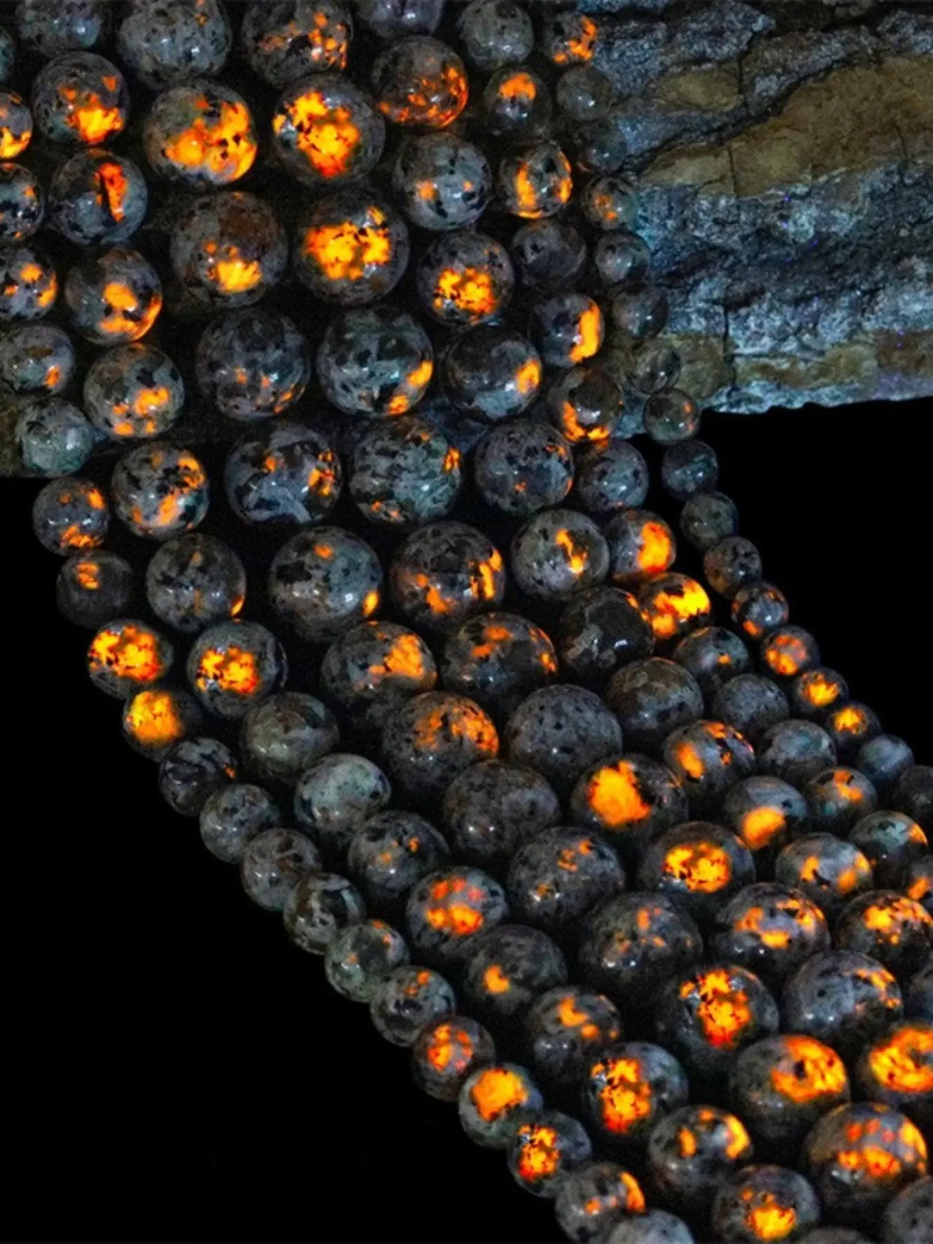 Flame Yooperlite Stone Beads for Jewelry Making, DIY Bracelets, Shows Flame Color Under UV Lamps, Loose Beads for Crafting, Decorative Beads, Decoration Beads, Beads For Crafts, Beading Making