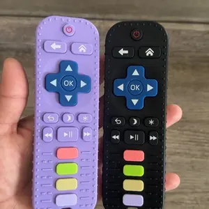 2-Pack Silicone Remote Control Teething Relief Set for Babies 0-2 Years, BPA-Free Sensory Teether with Textured Surface for Gum Relief, Baby Gift Nursery Care, Non-Toxic, Gifts, Sensory Products, Baby Items, 1 - 2 Years