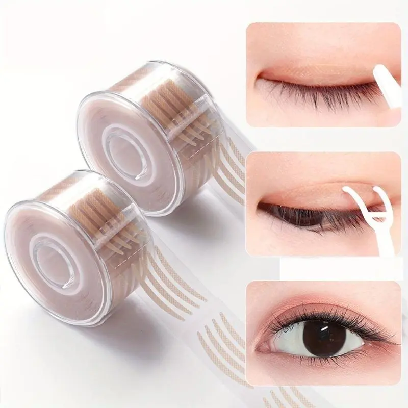 Ultra-Thin Clear Beige Eyelid Tape Stickers | Long-Lasting Lifter for Natural Big Eyes Look with Tweezers | Perfect Makeup Tool for Enhanced Beauty Cosmetic Tools Facial Makeup Tool