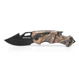 #SpringGlowUp MOSSY OAK Mini Folding Pocket Knife, Stainless Steel Drop Point Blade - EDC Multi-tool with Bottle Opener and Glass Breaker