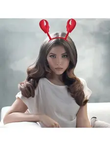 New European and American Fashion Party Red Crab Hair Clip Adult Headband Creative Lobster Hair Accessory