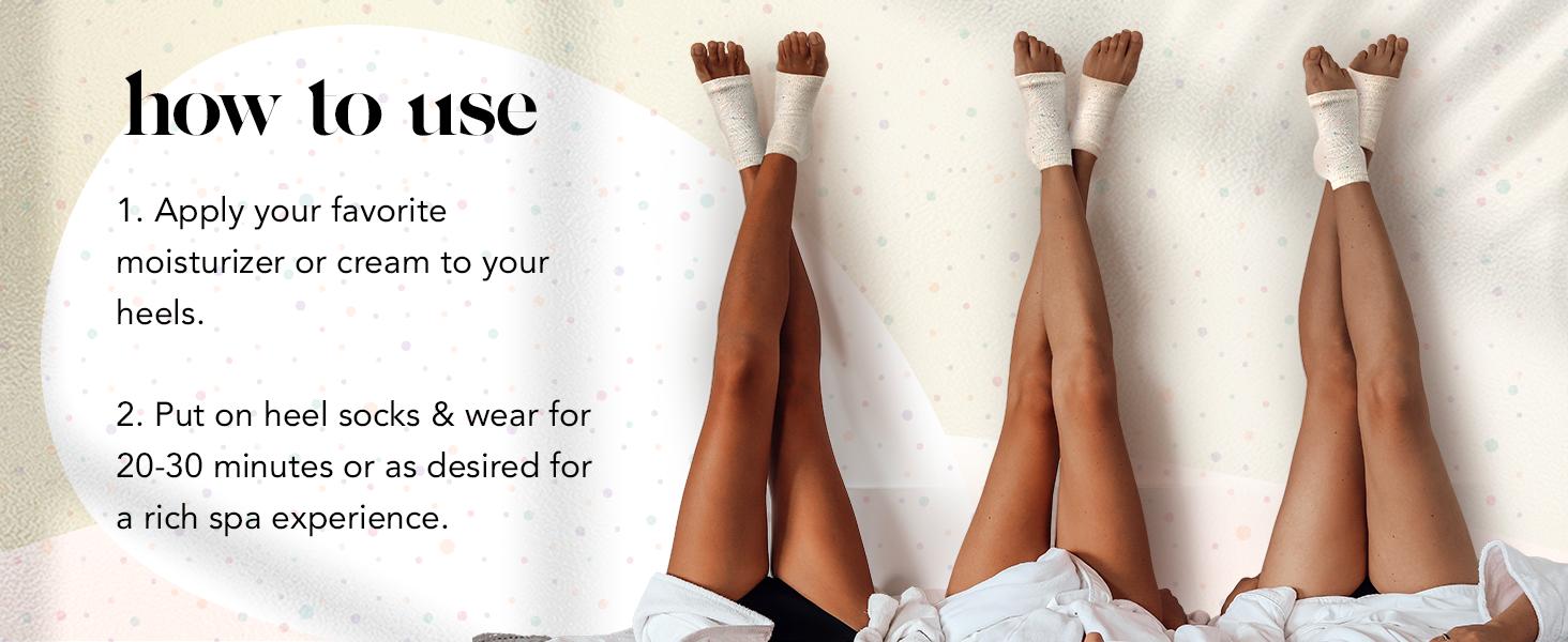 Kitsch Moisturizing Socks – Insulated Gel for Dry, Cracked Heels, Spa & Sleep Socks for Overnight Repair, Reusable Pair for Women & Men