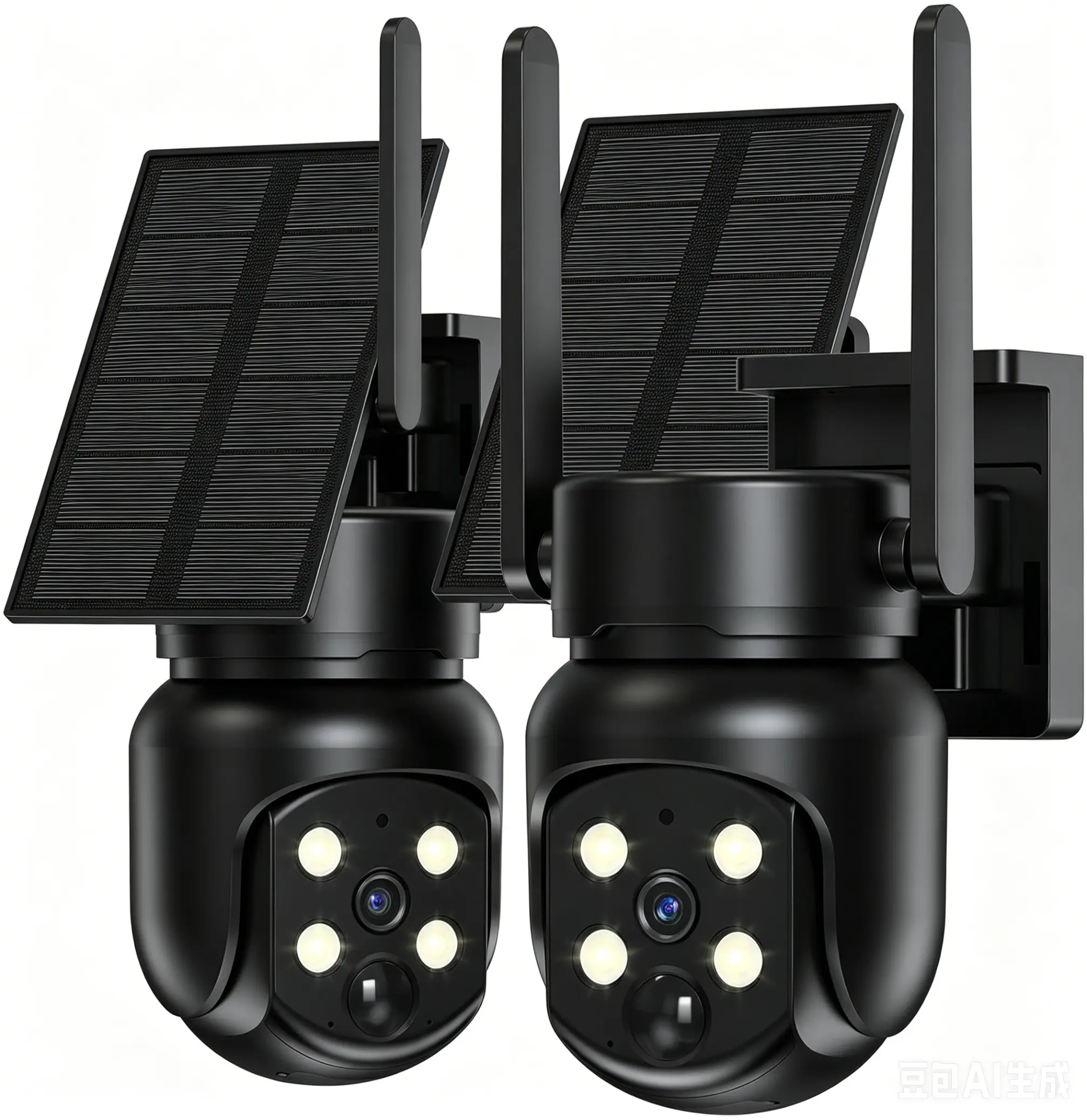 2Pack 2.4G/5G WiFi 6 Wireless Outdoor Security Camera, Battery Powered 2.5K 4MP, Color Night Vision, AI Human Detection, Spotlight & Siren, IP65, 2-Way Talk, Cloud/SD Storage, Dual Band