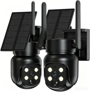 2Pack 2.4G/5G WiFi 6 Wireless Outdoor Security Camera, Battery Powered 2.5K 4MP, Color Night Vision, AI Human Detection, Spotlight & Siren, IP65, 2-Way Talk, Cloud/SD Storage, Dual Band