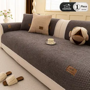 HOMIN-1 Count Luxury Thick Couch Cover, Pet Friendly Non Slip Couch Protector Pad, Ultra Textured Soft Sofa Mat, Cozy Furniture Protector for Dogs & Cats, Multi-Use Couch Cover for Loveseat & 3-Seater, Recliner, Bed, Rug, Table, Pet Bed & Outdoor Use