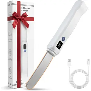 Heated Butter , Electric Butter Spreader with  LED Display & 2 Heat Settings (131?F/158?F) - Rechargeable USB Warming  for Hard Butter, Cheese, Peanut Butter, Ice Cream & Honey