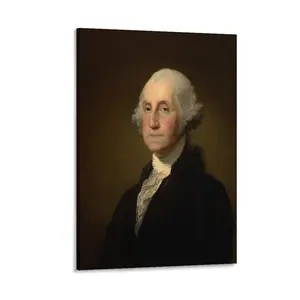 Majestic George Washington's Canvas Art Posters, Ideal for Living Room Or Bedroom, Patriotic's Home Decoration with Historic Charm. Poster Canvas Wall Art For Bedroom Decor Bar Office Room Decor Gift