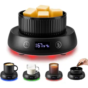 Mug Warmer for Desk, Electric Coffee Cup Candle Warmer with 1-9H Delay Start & Auto Shut Off Timer, 3 Temperature Settings Smart for Tea Beverage Scented Oil Wax Cube Melter