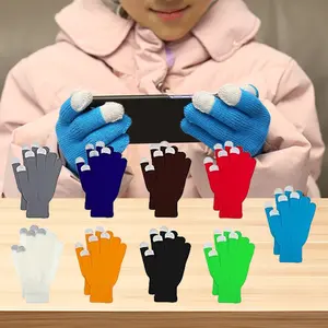 9 Pairs Anti Slip Touch Screen Gloves Stretch Knitted Texting Gloves Warm Knitted Insulated Gloves Fashion Accessories