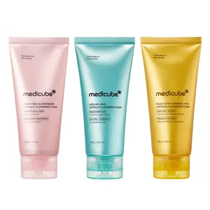 [medicube] Mix & Match Capsule Cleansing Foam Set | PDRN, Azelaic Acid, Kojic Acid Daily Face Wash for Uneven Skin Tone, Glow Hydration, Brightening | Korean Skincare, K-beauty