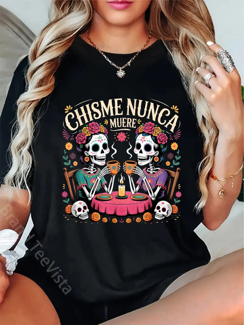 T-Shirt Uomo Corvo Nero E Luna – Stampa Gotica Divertente "F-Caw-F" – Cotone - Foto 5