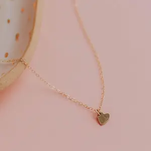 Hello Adorn Tiny Heart Necklace - Minimalist Heart Pendant Necklace - Women's Fashion Accessory Jewelry