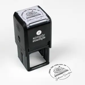 from The Library of Book Stamps | Custom Stamp | Ex Libris | Great for Personalizing Books I Multiple Designs