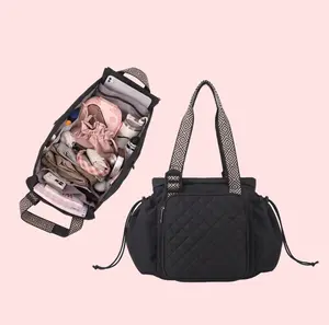 Convertible Diaper Bag, Aesthetic Mom Bag, Hospital Bag, Travel Backpack, Water-resistant, Expandable Tote, On-the-go Mom.