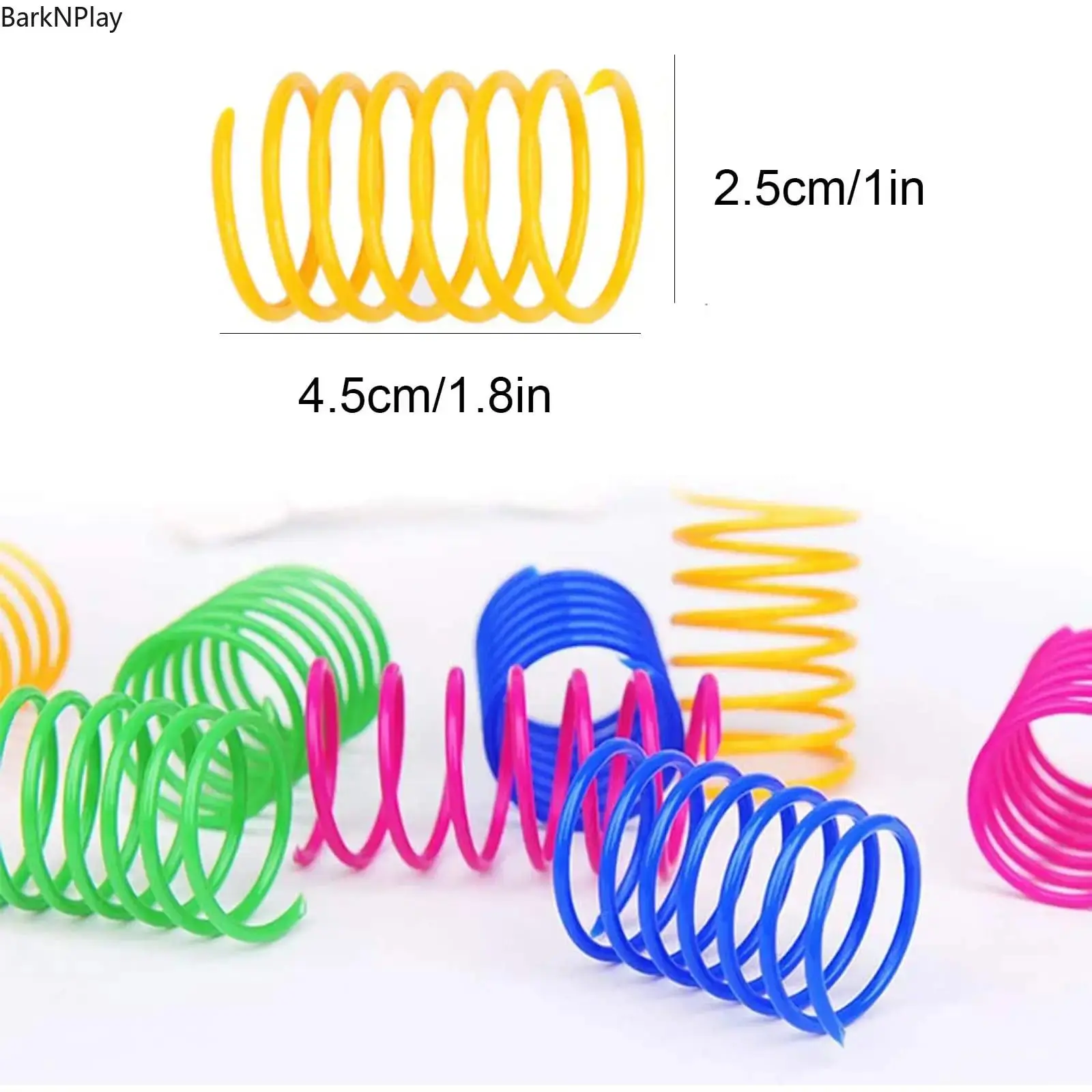 24/32/48 Pack Cat Spring Toys, Colorful Plastic Coil Interactive Toys for Indoor Cats and Kittens, Spiral Springs for Swatting, Biting and Hunting, Active Play Fitness and Boredom Relief Cat Accessories
