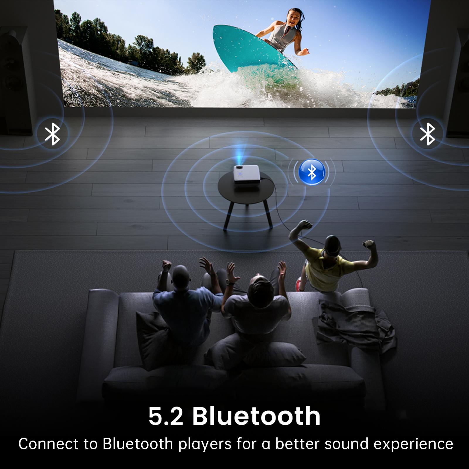 HAPPRUN Mini Projector GTV – Portable 1080P Supported 4K-Compatible Home Theater Projector with Bluetooth 5.1, Screen Mirroring, Ideal for Bedroom, Camping, Kids Videos, Works with iPhone, Android, HDMI, USB, and TV Sticks HAPPRUN Mini Projector GTV – Portable 1080P Supported 4K-Compatible Home Theater Projector with Bluetooth 5.1, Screen Mirroring, Ideal for Bedroom, Camping, Kids Videos, Works with iPhone, Android, HDMI, USB, and TV Sticks