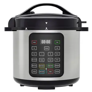 Sweetcrispy 9-in-1 Electric Pressure Cooker, 6QT/8QT Multi-Functional Smart Pot with Non-Stick Ceramic Inner Pot, Slow Cooker, Rice Cooker, Steamer, Sous Vide & Yogurt Maker