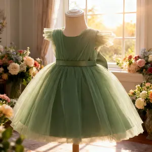 2226 Christening Dress Girl Dress Kids Birthday Princess Dress Elegant Summer Girls Dress Children Wedding Party Gowns