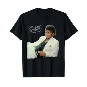 Vintage Michael Jackson Thriller Album T-Shirt, King Of Pop Tour Merch Tee Classic Graphic tee
